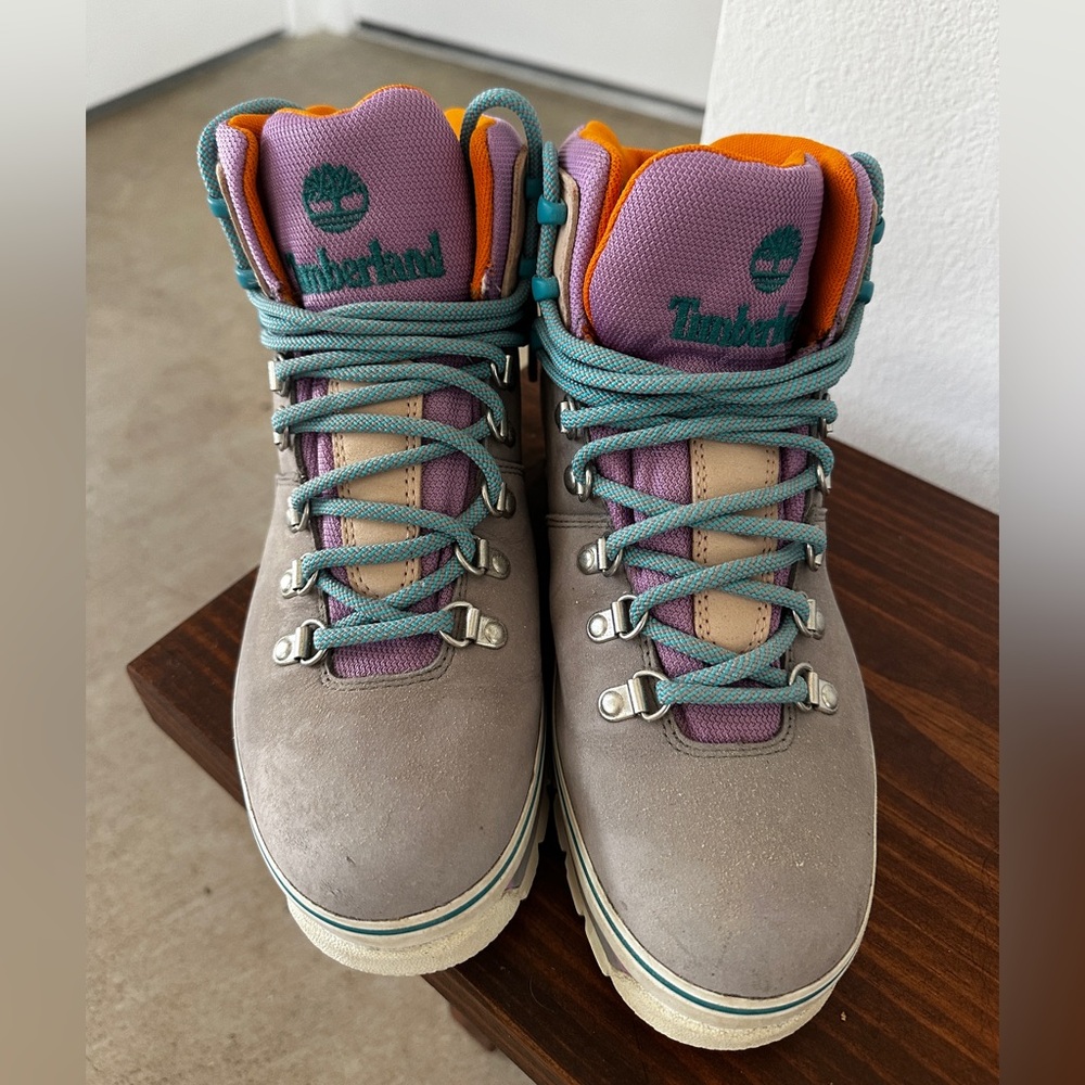 Timberland Women's Euro Hiker Waterproof Boots Grey Nubuk US 8 - Picture 2 of 5